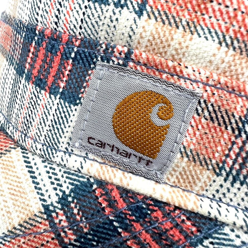 Carhartt Womens Flannel Plaid Flat Cap Hat One Size Fits Most Adjustable - Picture 2 of 9